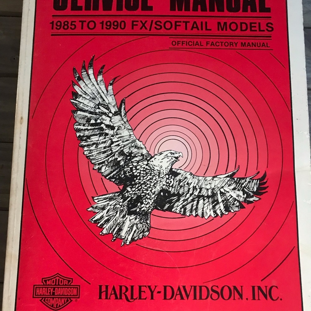 Harley-Davidson Red and Black Service Manual Art